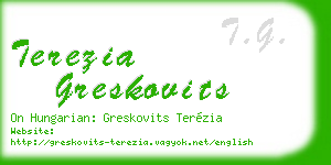 terezia greskovits business card